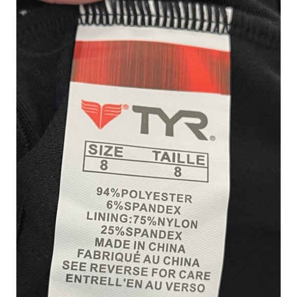 TYR Women Baltic Star Aqua ControlFit 1pc SwimSuit Black Grey - Size 8 - $80 - Picture 6 of 8